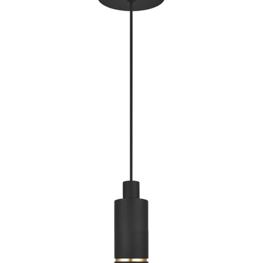 LED Kitchen Pendant Lighting - Black with Gold Accent