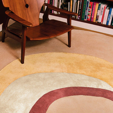 Spirit wool rug in Beige, full view
