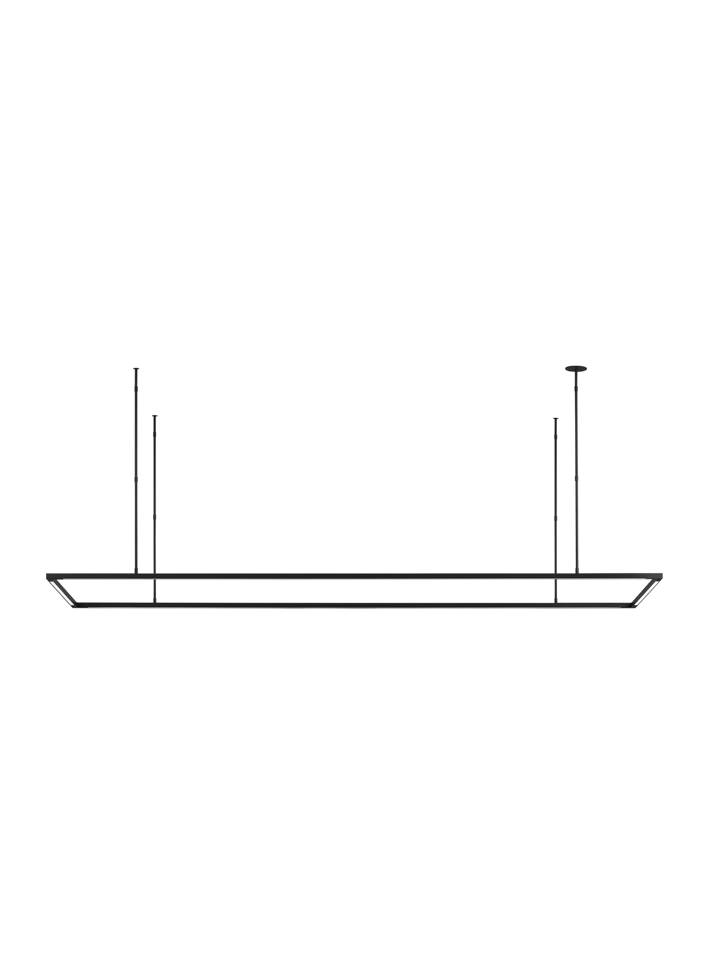 Modern linear pendant light in stylish interior - Black