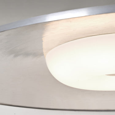 Swan cable pendant, close view of the opal diffuser and shade edge | Besa Lighting