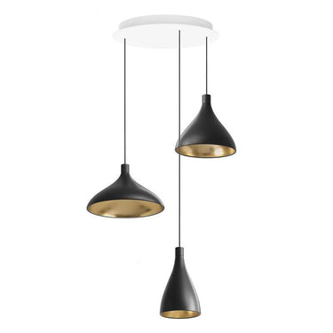 Swell 3-Light Modern Pendant Chandelier with Dimmable LED for Indoor & Outdoor Use by Pablo Designs - image 2