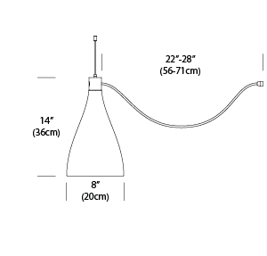 Swell String Single Narrow LED Modular Pendant Light by Pablo Designs - image 4