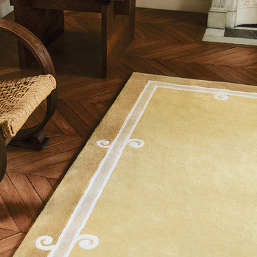 Syracuse wool rug in Yellow, full view