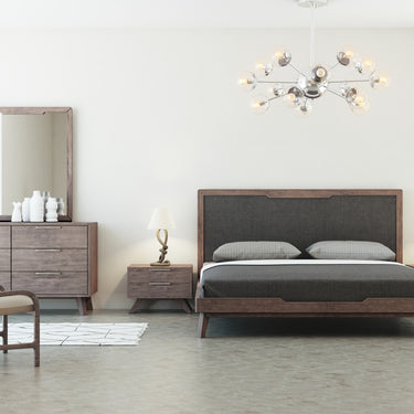 Nova Domus Soria Grey & Walnut Bed