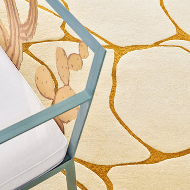 Ambre wool rug, styled in a room