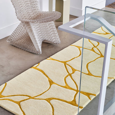 Ambre wool rug, styled in a room