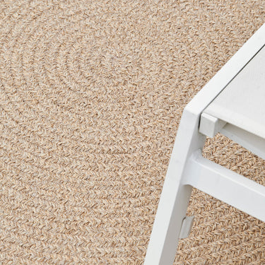 Cloud polypropylene rug, styled in a room