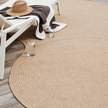 Cloud polypropylene rug, styled in a room