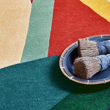 Ipanema wool rug, styled in a room