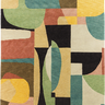 Jazzy wool rug, full view