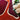 Muse wool rug in Red, close-up detail