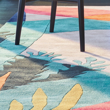 Oaxaca wool rug, close-up detail