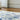 Paint wool rug in Blue, close-up of the pile texture