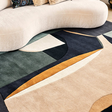 Polia Autumn rug styled in an interior, Toulemonde Bochart