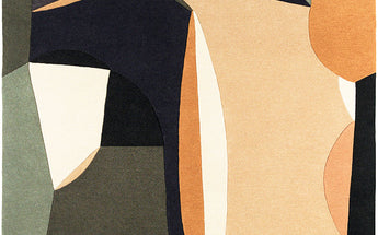 Polia wool rug by Florence Bourel for Toulemonde Bochart in Autumn, hand-tufted