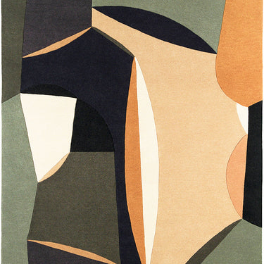 Polia wool rug by Florence Bourel for Toulemonde Bochart in Autumn, hand-tufted