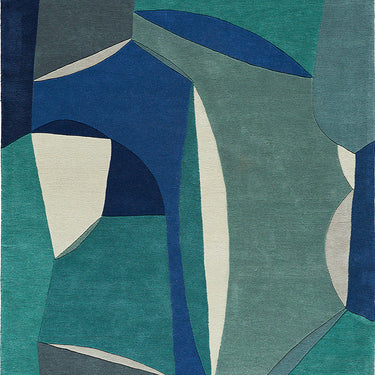 Polia wool rug by Florence Bourel for Toulemonde Bochart in Winter, hand-tufted