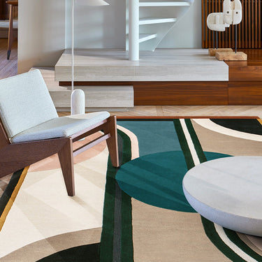 Sonia wool rug, styled in a room