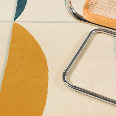 Stabile wool rug, styled in a room