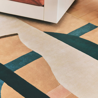 Tacubaya wool rug, close-up of the pile texture
