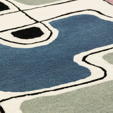 Tête à Tête wool rug, close-up detail