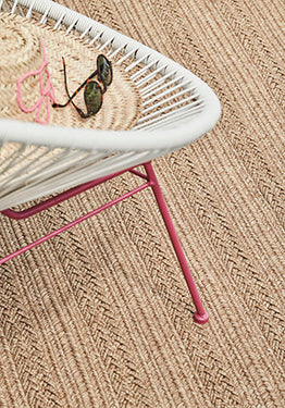 Torsade polypropylene rug, close-up detail