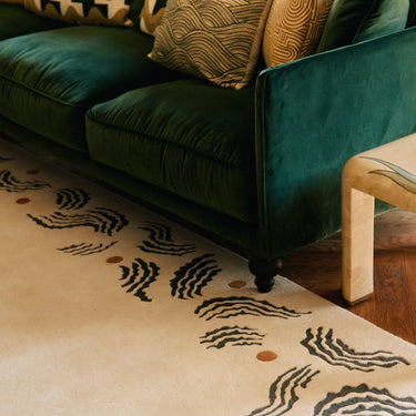 Estérel wool rug in Écru, close-up detail