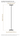 Dimensions diagram of the Tepa Medium rechargeable floor lamp: 49 inch height, 8 inch shade width, 8 inch base width and depth