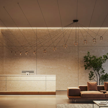 Ivy V pendant light with integrated LED module and ETL damp location listing