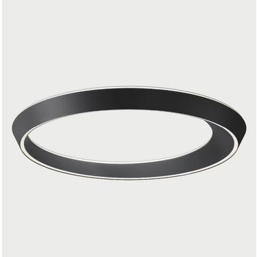 Modern Lodes Tidal matte black ceiling light providing direct and indirect LED illumination