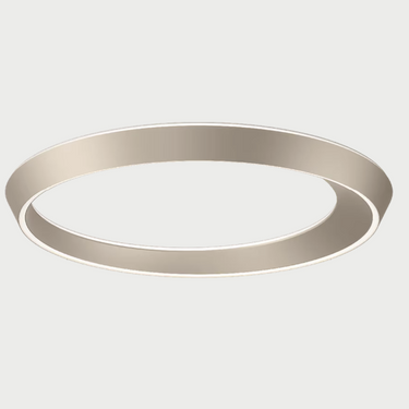 Contemporary Lodes Tidal ceiling lamp in matte champagne with architectural circular profile