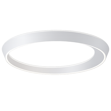 Lodes Tidal LED ceiling light in matte white with sculptural asymmetric ring design