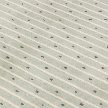 Exclamation wool rug in Céladon, full view