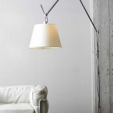 Tolomeo Mega 17-inch Parchment adjustable LED floor lamp