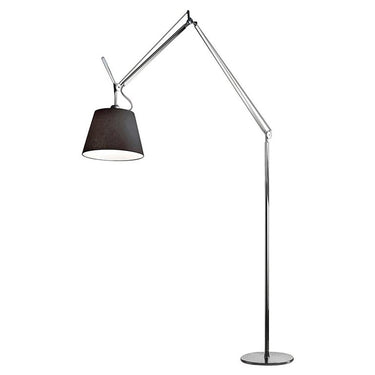 Tolomeo Mega black and aluminum adjustable LED floor lamp