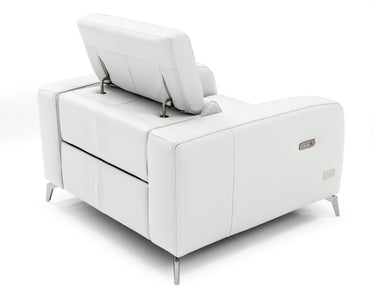 Lamod Italia Turin Italian White Leather Recliner Chair