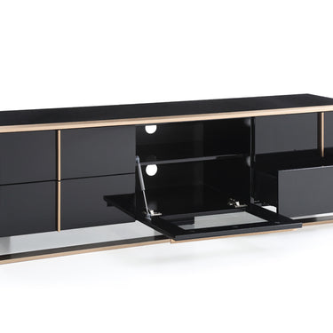 Nova Domus Cartier Black & Rosegold TV Stand