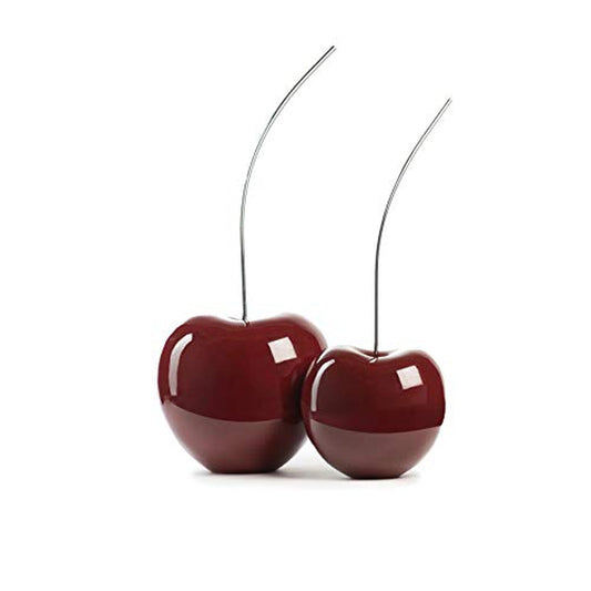 Finesse Decor Two Red Wine Decorative Cherry 1
