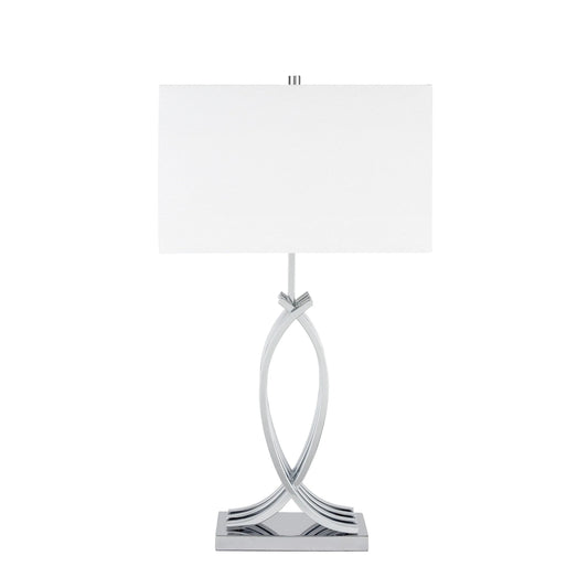 Finesse Decor Unity 1 Light Table Lamp in Chrome With USB Charger 1