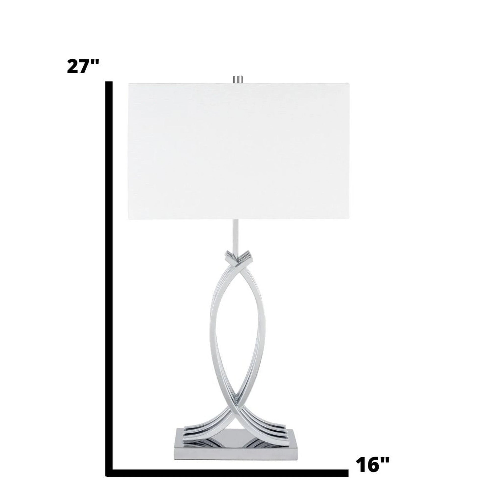 Finesse Decor Unity 1 Light Table Lamp in Chrome With USB Charger 5