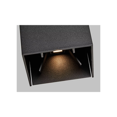 Architectural LED wall light showing adjustable beam angle control detail