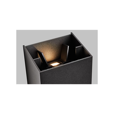 Modern LED outdoor wall light with up down illumination and minimalist design