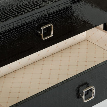 AX Victoria Black Crocodile Dresser