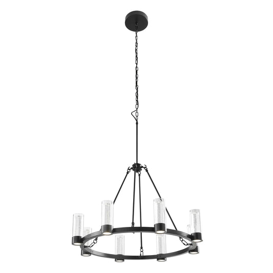 Finesse Decor Victory 12 Light Chandelier in Mate Black