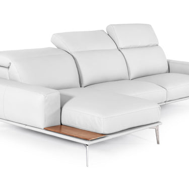 Lamod Italia Villeneuve White Italian Left Facing Sectional Sofa