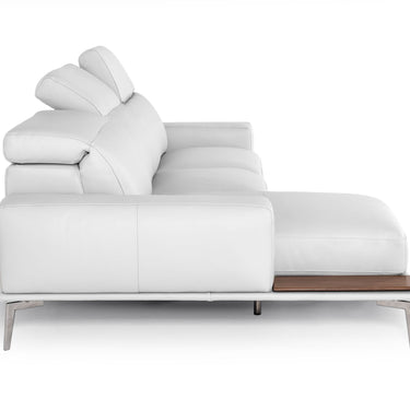 Lamod Italia Villeneuve White Italian Left Facing Sectional Sofa