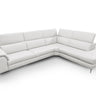 Lamod Italia Viola Italian Grey Leather Right Facing Sectional Sofa