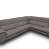 Lamod Italia Viola Italian Grey Leather Right Facing Sectional Sofa