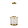 Alo Medium Fluted Glass LED Pendant Light by Visual Comfort Modern over dining table