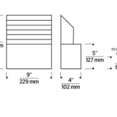 Durable black aluminum outdoor LED wall sconce IP65 wet listed for home and hotel installations
